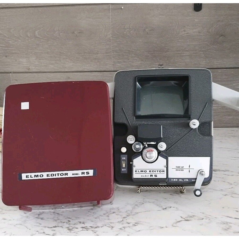 Vintage ELMO 8mm Dual Film Editor Model RS Japan For Super-8 Regular-8 Untested